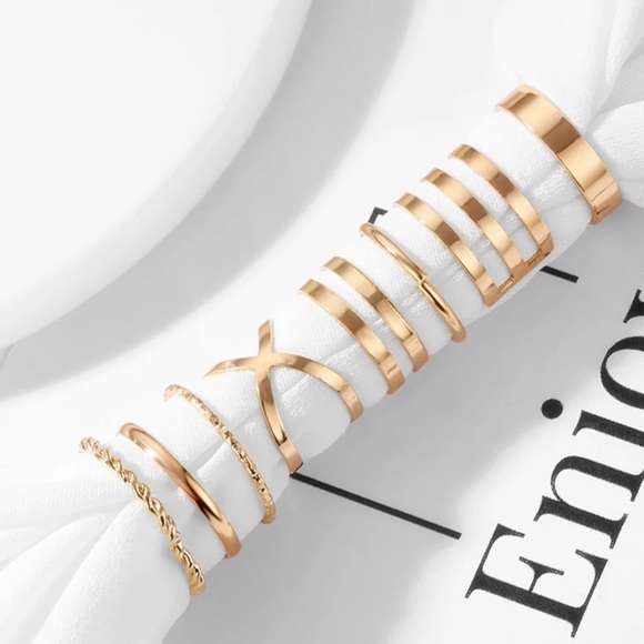 Gold & Silver Midi Knuckle Ring Set - Picture 6 of 7